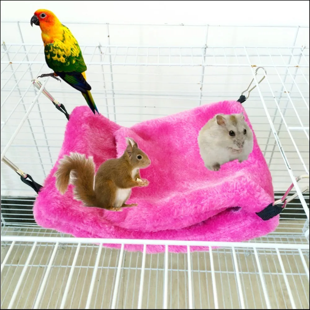 Small Pet Double layer Hammock Wool Warm Mat Parrot For Squirrel