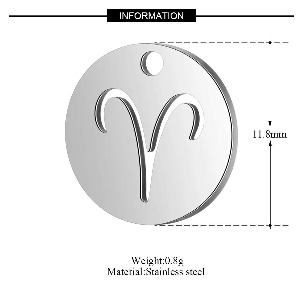 12 шт./лот Grace Moments 11,8 мм круглый диск целые 12 кулоны со знаками Зодиака DIY Созвездие Подвески для изготовления ювелирных изделий Аксессуары