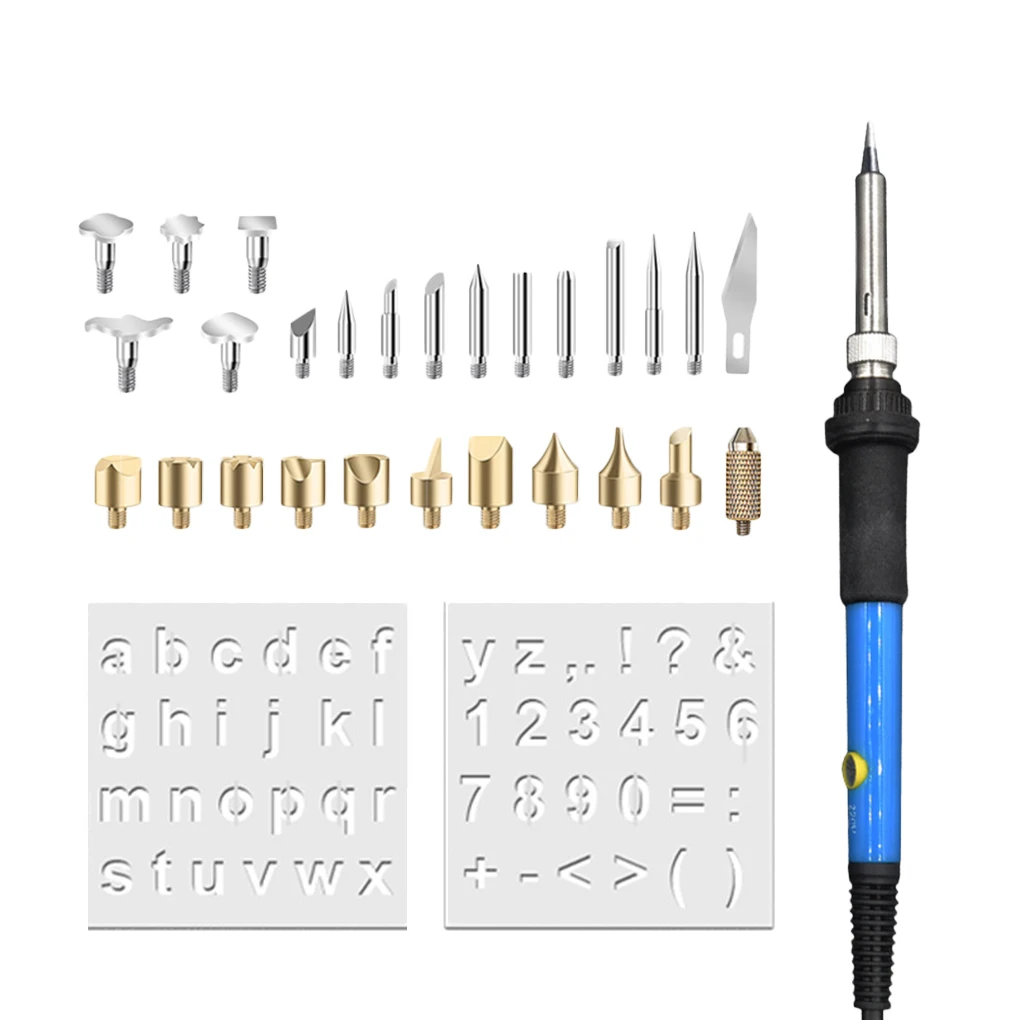Новый 29 шт. сварочный паяльник набор многоцелевой трафарет для резьбы насадки для паяльника пирографии паяльник