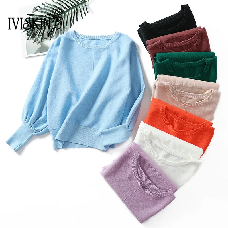 Sweater Women Pullover Knitted Winter Women Sweaters 2018 Autumn Women Fashion Lantern Sleeve Casual Plus Size Sweater Jumper