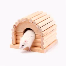 Clearance Sale font b Pet b font Rabbit Hamster Small Animal House Bed Wood Mouse Rat