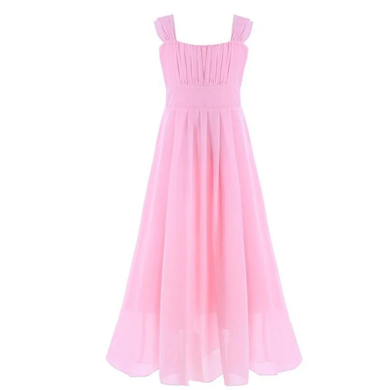 

Teenage Girl Formal Party Dress Tulle Long Evening Dress For Girls Prom Gown Pageant Party Wedding girlChiffon a-line Gown dre