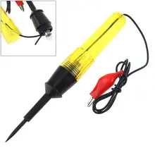 Probador de circuitos de tensión para coche, probador de circuitos de tensión de 6V-24V, 19,5 cm, sonda larga, bolígrafo bombilla de luz, herramientas de mantenimiento de automóviles