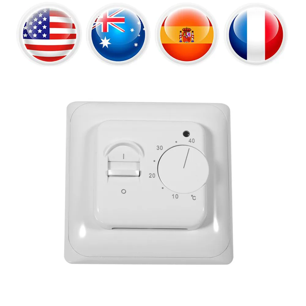

230V Manual Heating Thermostat Room Floor Heating System Thermoregulator Temperature Control Switch for Floor Heat