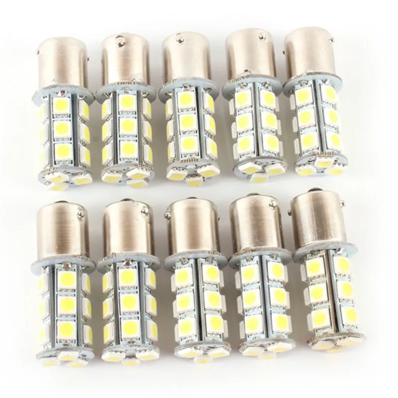 Hot 10pcs Car RV Trailer 1156 BA15S 5050 18SMD LED Light Bulb 7503 1141