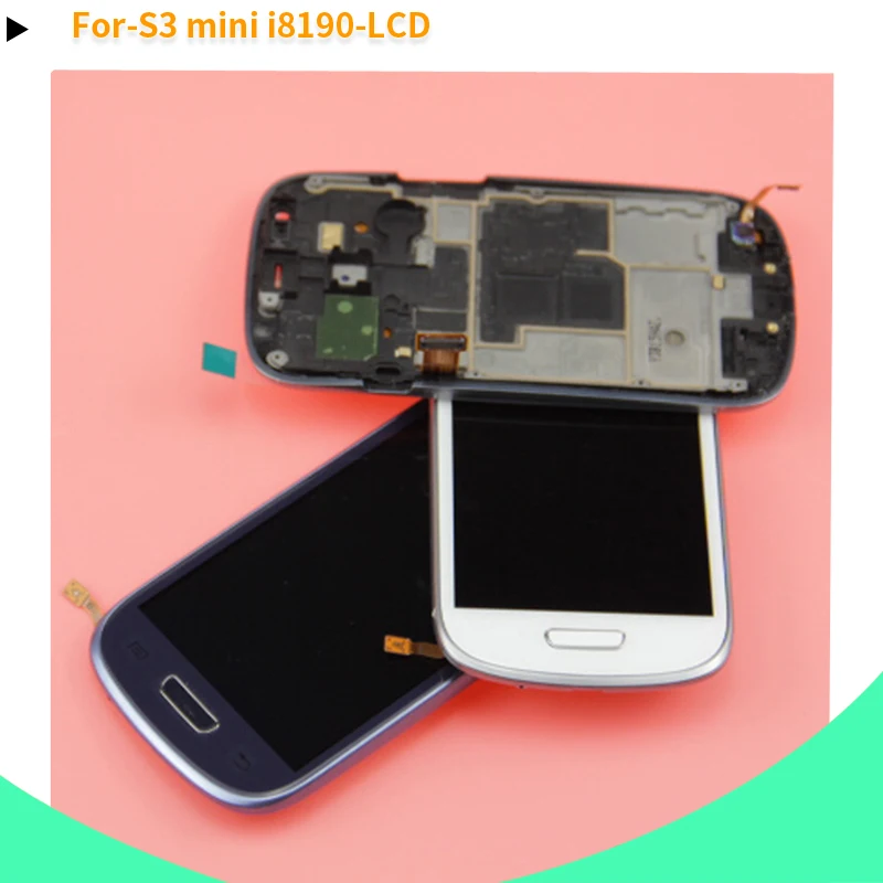 Супер AMOLED LCD для SAMSUNG Galaxy S3 Mini дисплей i8190 GT сенсорный экран Запасные части|Экраны