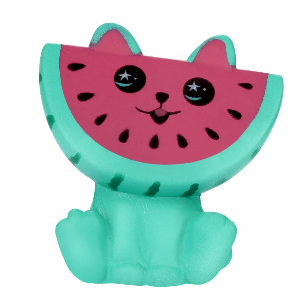 Детские игрушки Kawaii милые арбуз Кот Decor игрушки малыш мягкими замедлить рост облегчить фруктовые игрушки для детей Семья играть весело