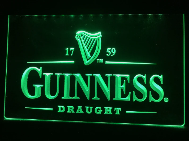 A002 Guinness винтажный светодиодный неоновый светильник с логотипами для пивного бара