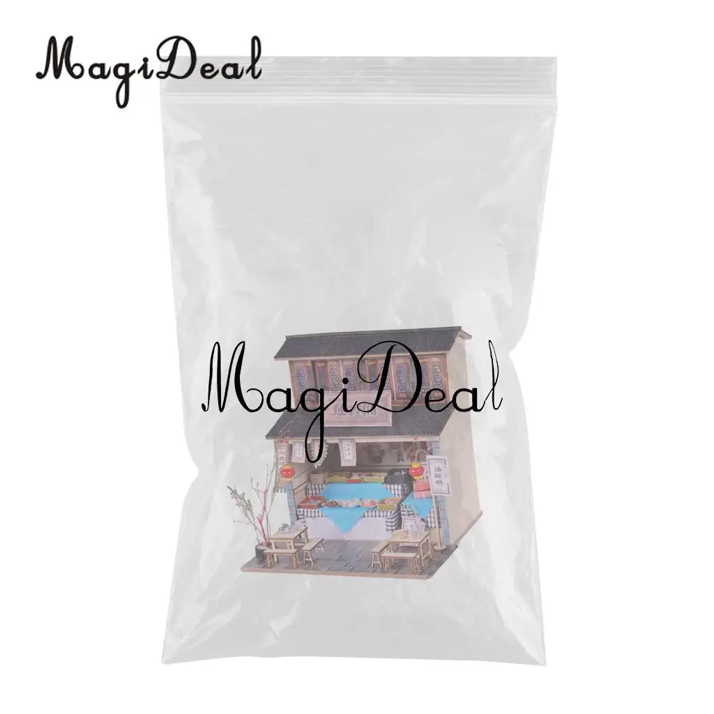 1/24 DIY Dollhouse Miniature Kit with Furniture, Light - Archaic Chinese Snack Shop Gift