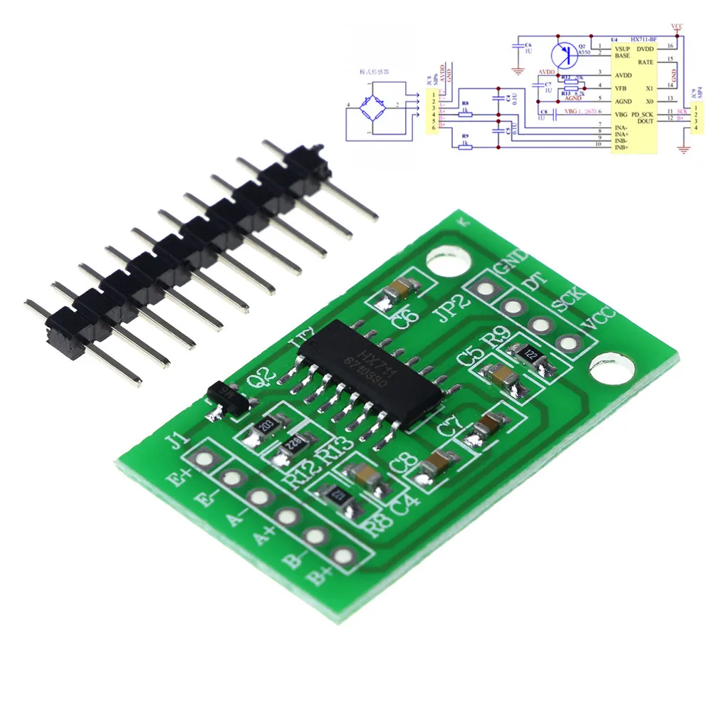 Dual Channel HX711 Weighing Pressure Sensor 24 bit Precision A/D Module
