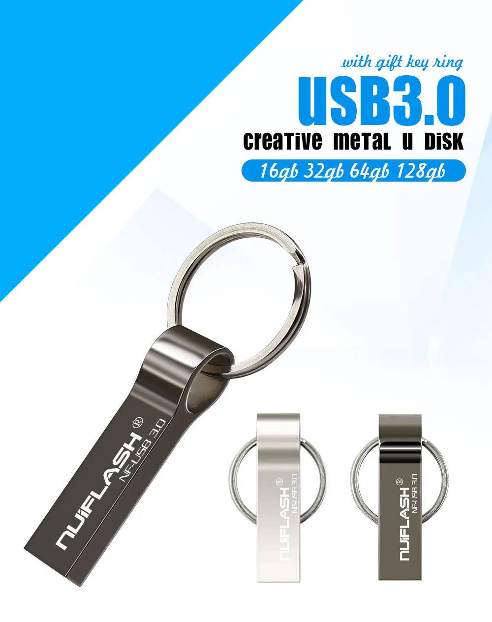 Высокая скорость clef usb3.0 флеш-накопитель 16 Гб usb флеш-накопитель 32 ГБ 128 ГБ флеш-накопитель водонепроницаемый 64 ГБ флеш-накопитель с подарочным брелоком