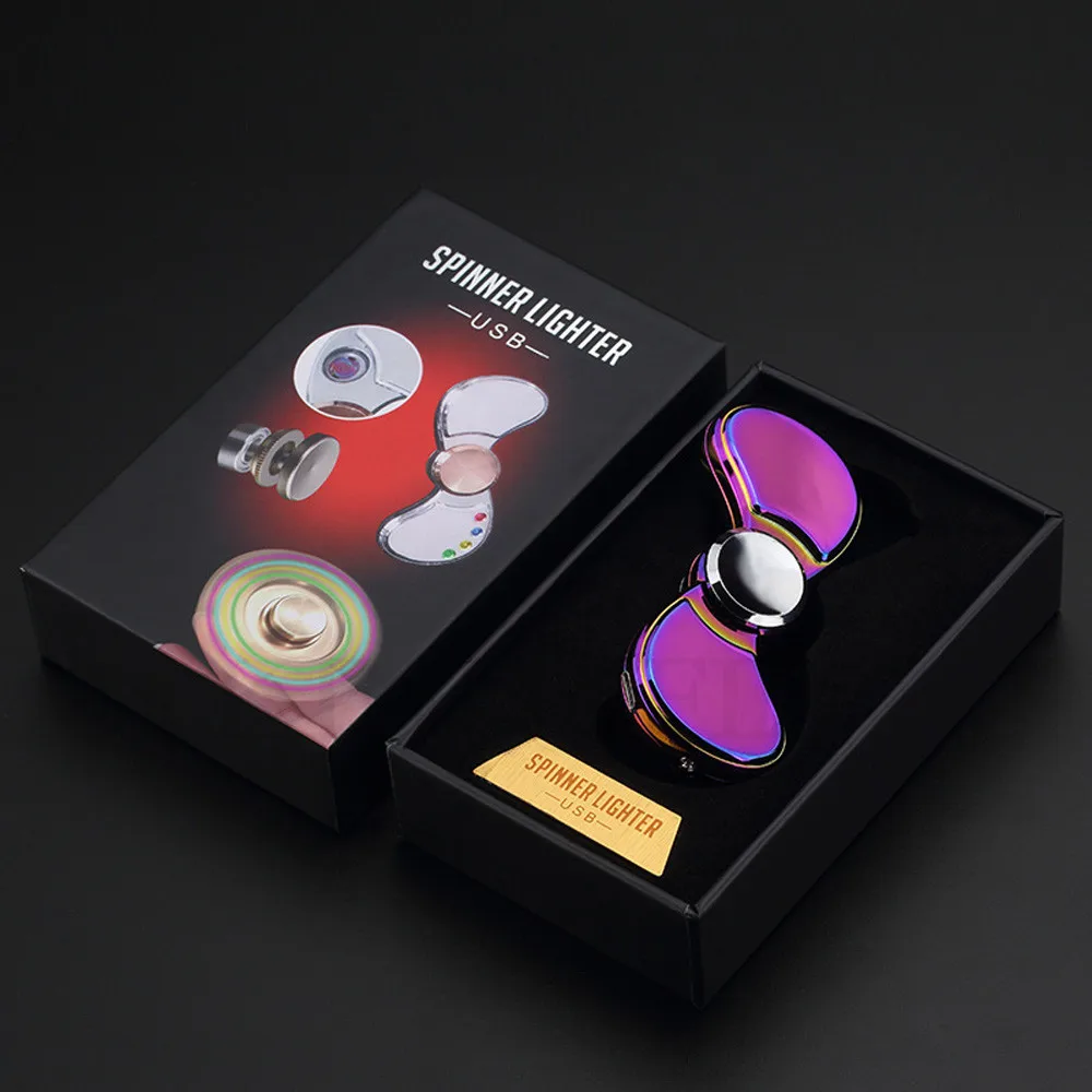 Decorate Light Fidget Spinner Lighter Triangle Single Finger Spinner