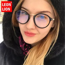 LEONLION, синий светильник, очки, оправа Очки для работы за компьютером, круглые прозрачные женские очки, оправа, оптические оправы, прозрачные