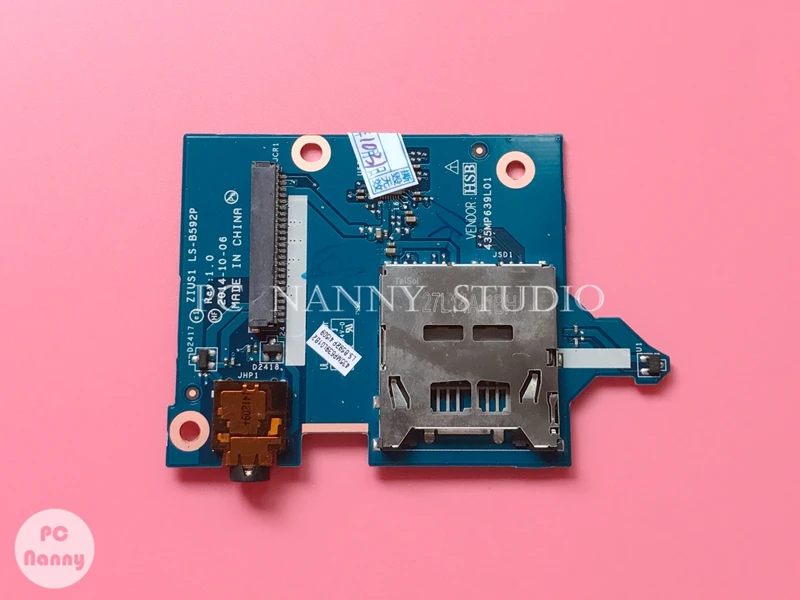 NOKOTION Laptop sd Card Reader Audio Board ZIUS1 LS B592P for Lenovo