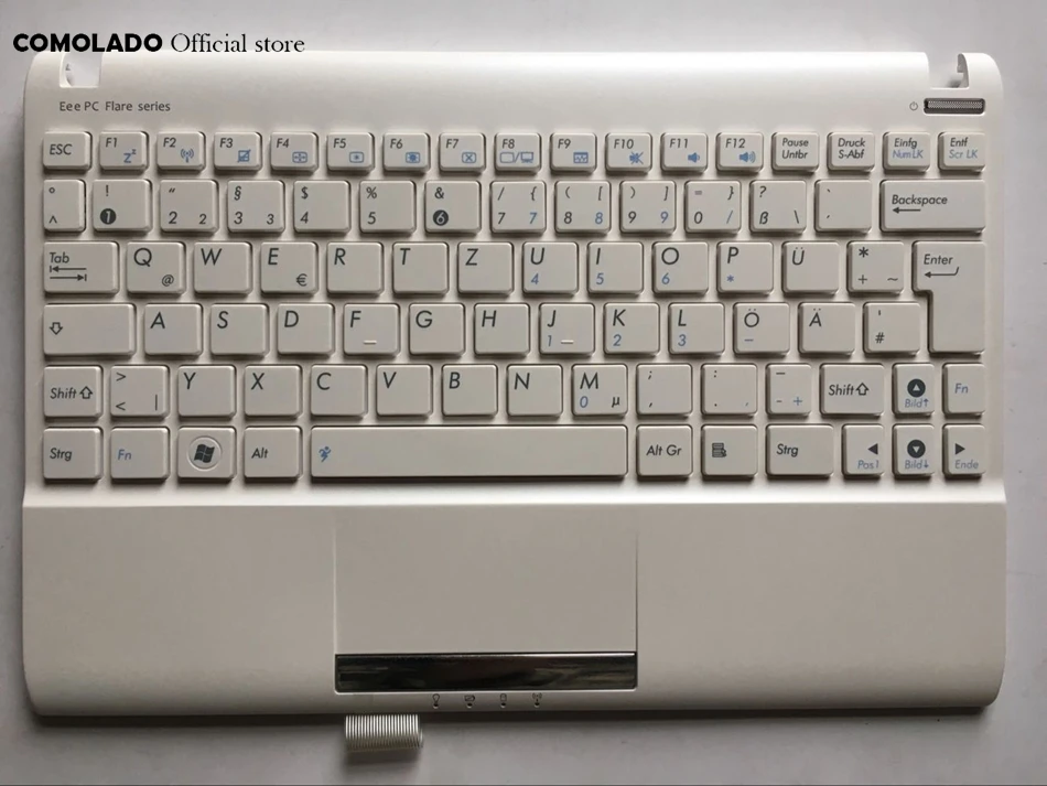 GR Germany keyboard for ASUS Eee pc 1025 1025C 1025CE  with white frame white keys keyboard GR Layout
