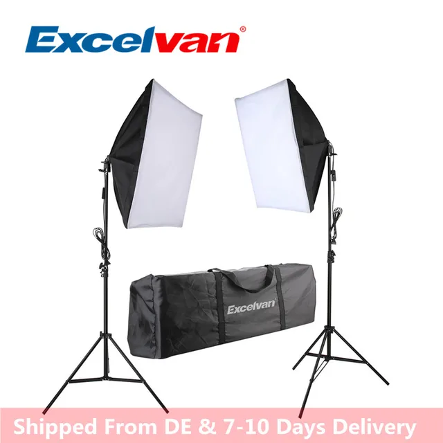 new excelvan 700w photography continuous softbox light lighting kit