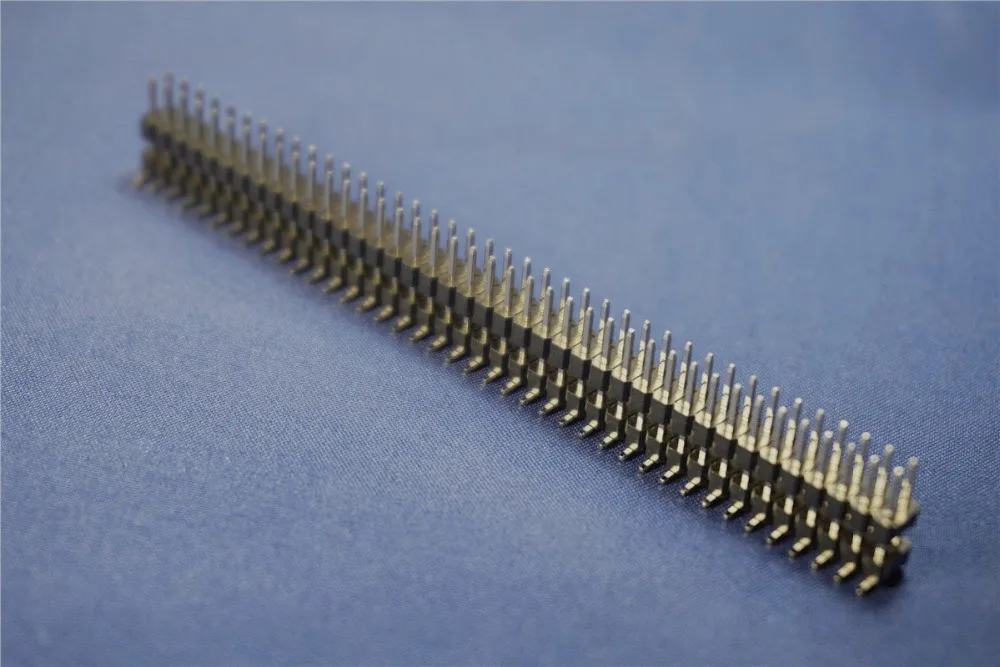 

10pcs 2x40 Pin 80 Pin 2.54 mm Dual Insulator Male PCB Header SMT Straight Solder Double Insulator Height 12.0 mm Surface Mount