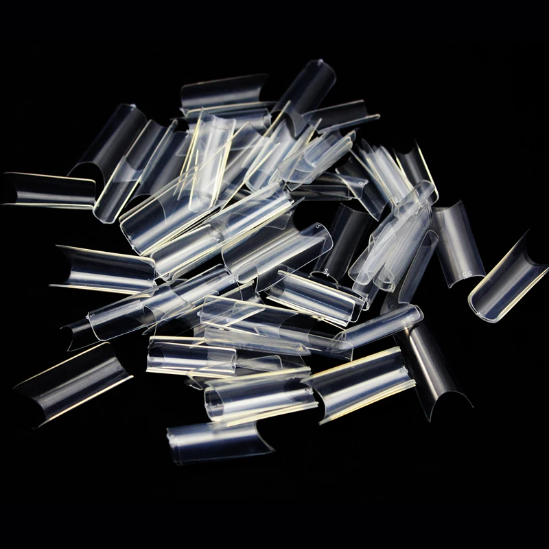 2016-New-500-X-Clear-French-Acrylic-Nail-Art-C-Tips-False-Nail-Art-Dropshipping-Retail