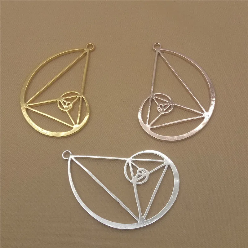 

Elfin New Spiral with Triangle Pendants Female and Male Science Biology Jewelry Fibonacci Pendants Ratio Psychology Pendants
