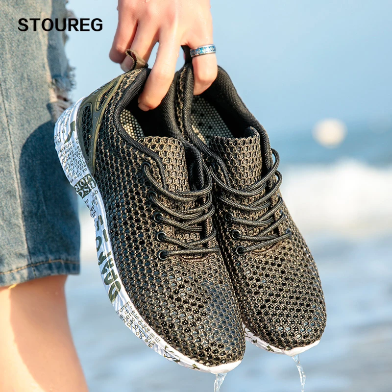 Спортивная обувь из дышащей сетки; уличные кроссовки; спортивная обувь для плавания; Водонепроницаемая Обувь для рыбалки; обувь для прогулок; пляжная обувь для серфинга