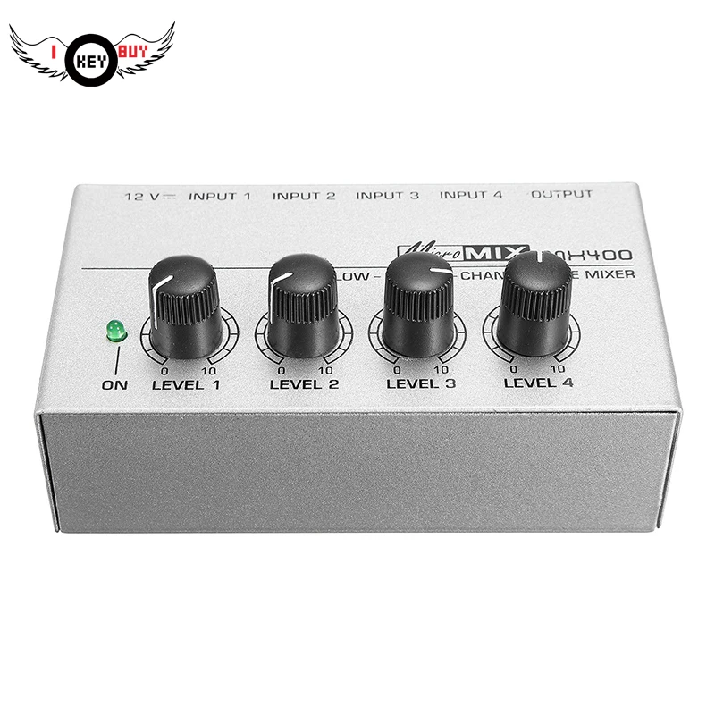 I Key Buy караоке аудио микшер ультра компактный 4 канальный линейный моно микрофон