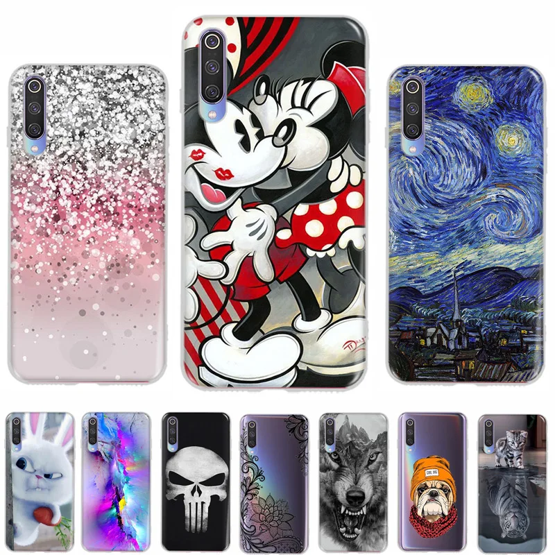 Xiaomi Mi 9 case cover Mickey Minnie Cartoon Silicone Soft TPU Cover For Xiaomi Mi9 Xiaomi 9 SE Case Phone Shell