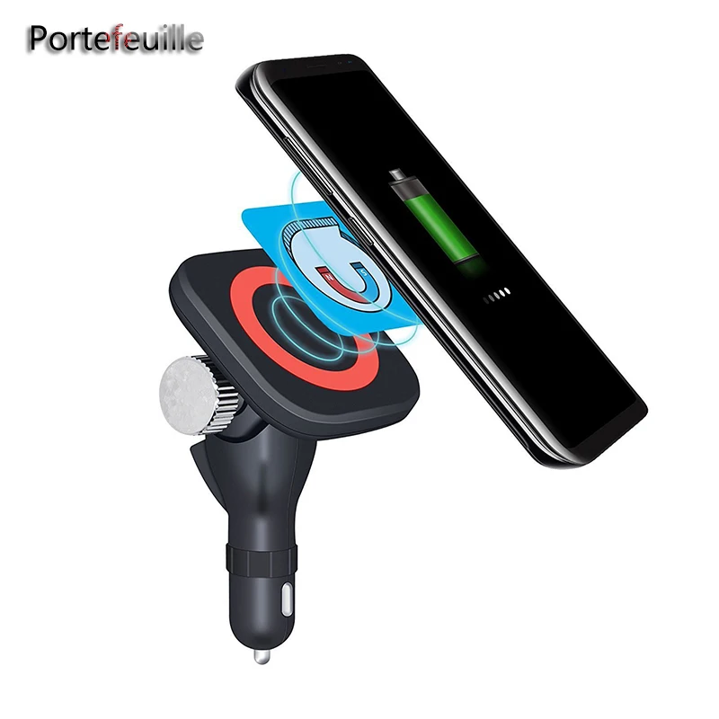 Portefeuille Car Charger Magnetic Wireless Charging Kit Qi
