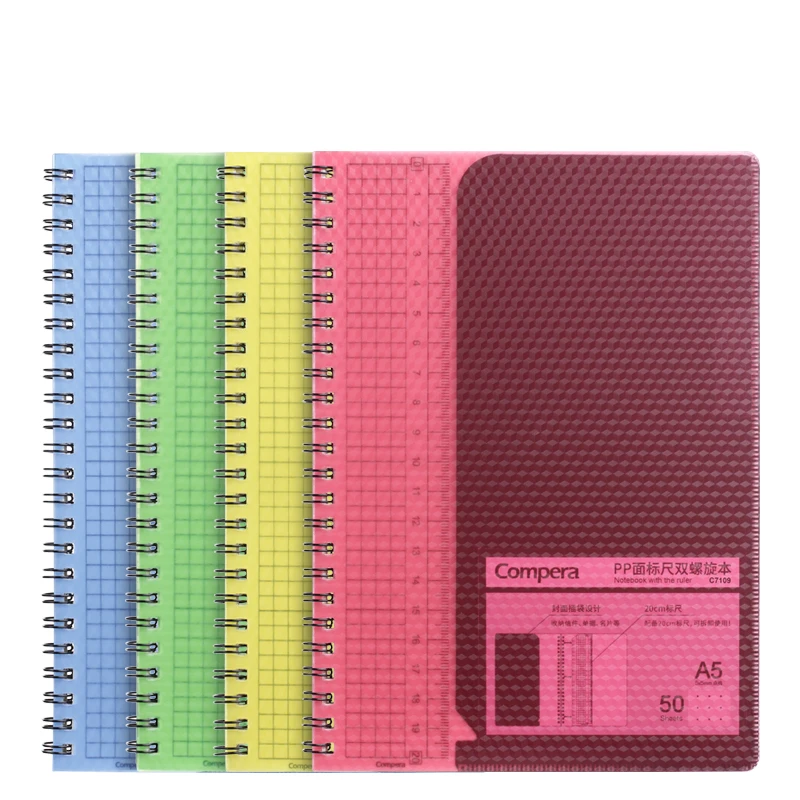 Офисный дневник A5 двойная спираль Рисование ноутбука, PP обложка Filofax, 50 страниц, план дизайна книга