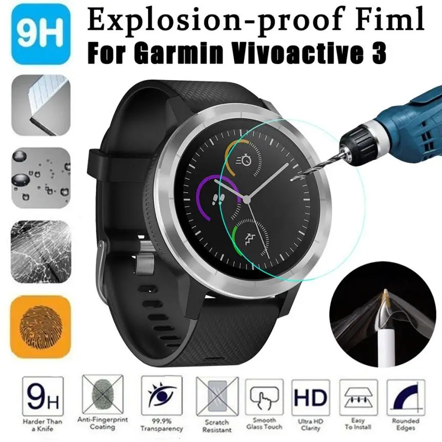 Взрывозащищенная защитная пленка для экрана из ТПУ с ЖК-дисплеем Garmin Vivoactive 3