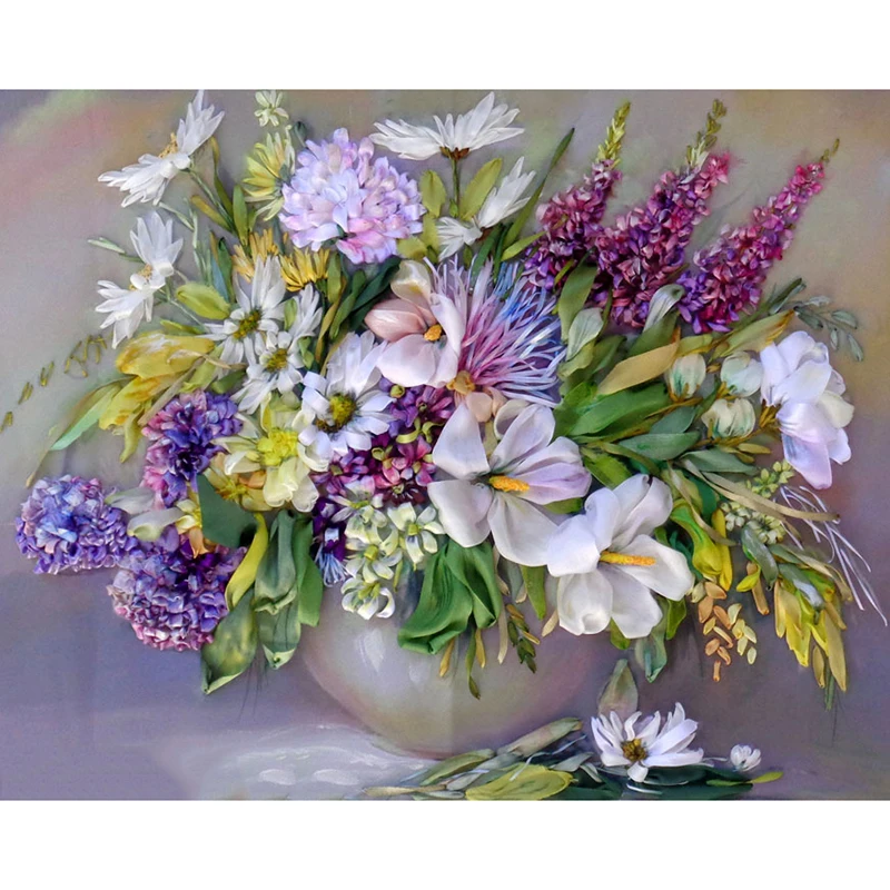Full SquareRound Drill 5D DIY Diamond Painting Potted flowers 3D  Embroidery Cross Stitch Mosaic Home Decor