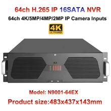3U корпус видеонаблюдения 64CH NVR 8MP/3MP/1080 P, Поддержка 64 шт. 4 K(4096*2160)/5MP IP Камера безопасности Onvif, 16Ch тревожных входов, H.265/H.264