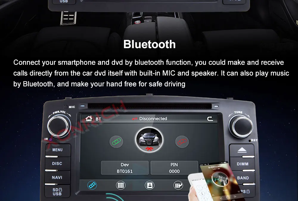 Sale 2 Din Car DVD Player GPS Radio Multimedia For Toyota Corolla E120 BYD F3 2000 2005 2006  Head Unit Stereo Navigation Audio 1