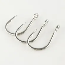 Fishing hooks 1/0  2/0  3/0  5/0  7/0 high quality Jigging Spoon Metal Barbed Hook Saltwater Jig Assist Fishhook fishing tackle