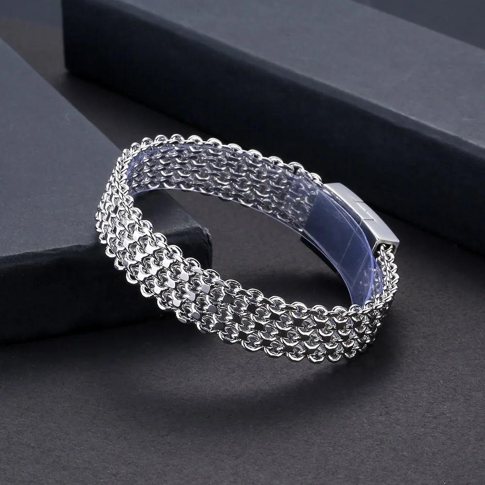 Cena Darmowa wysyłka mężczyźni bransoletka kolor srebrny bransoletka buddy i bransoletka mężczyzna akcesoria prezent Hip Hop Party Rock budda biżuteria