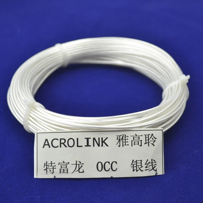 10M High quality OCC Silver plated wire 1 0mm2 headphone cable headphone wire audio cable wire