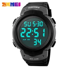 SKMEI Lüks Marka Erkekler Spor Saatler Yüzmek 50 m Dijital LED Askeri İzle Erkekler Moda Casual Elektronik Açık Saatı