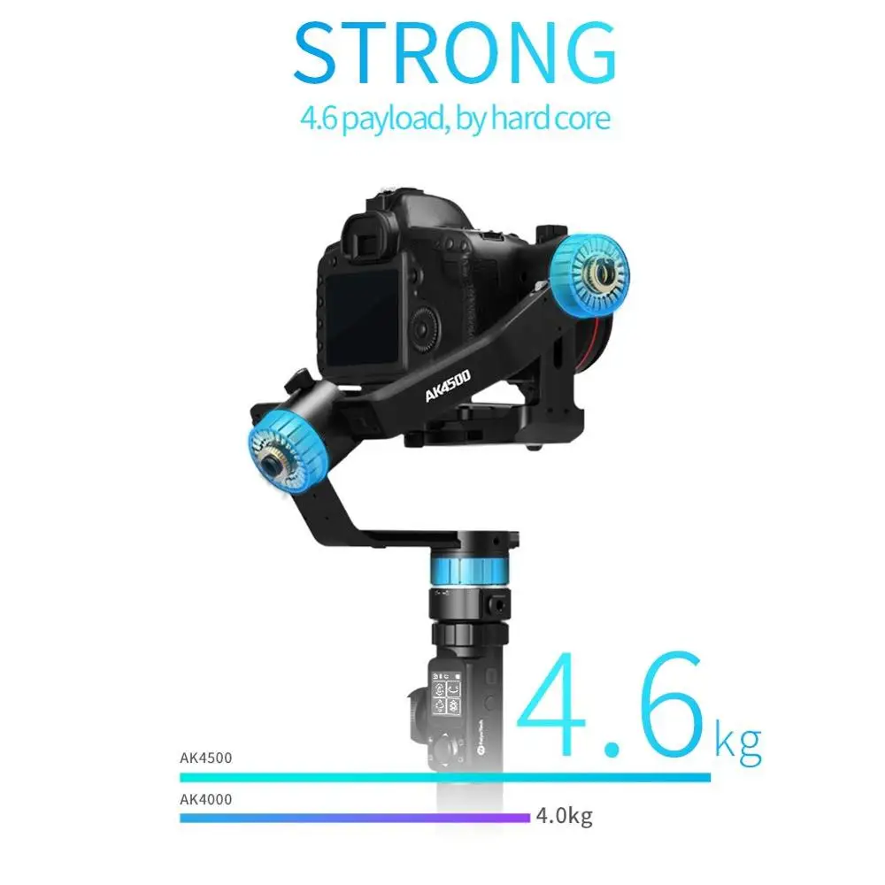 FeiyuTech AK4500 Камера Stailizer 3-осевой портативный монопод с шарнирным замком для sony/Canon/Panasonic/Nikon, вес нагрузки, 10.14lb