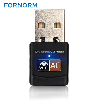 

Wireless USB WiFi Adapter 600Mbps wi fi Antenna PC Network Card Dual Band 2.4+5.8Ghz usb Lan Ethernet Receiver 802.11ac Wi-fi