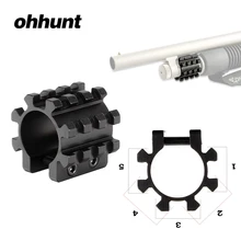 Ohhunt Тактический 1 дюймов Tri Rail баррель кронштейн крепление 21 мм Пикатинни Вивер база для винтовки журнал трубка 12 Ga Mossberg 500