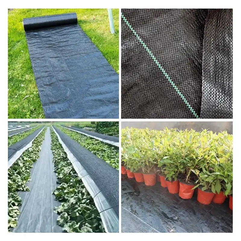 1M x 15M Weed Barrier Fabric Weed Control Membrane Garden Landscape Weeding Ground Cover Woven PE Heavy Duty