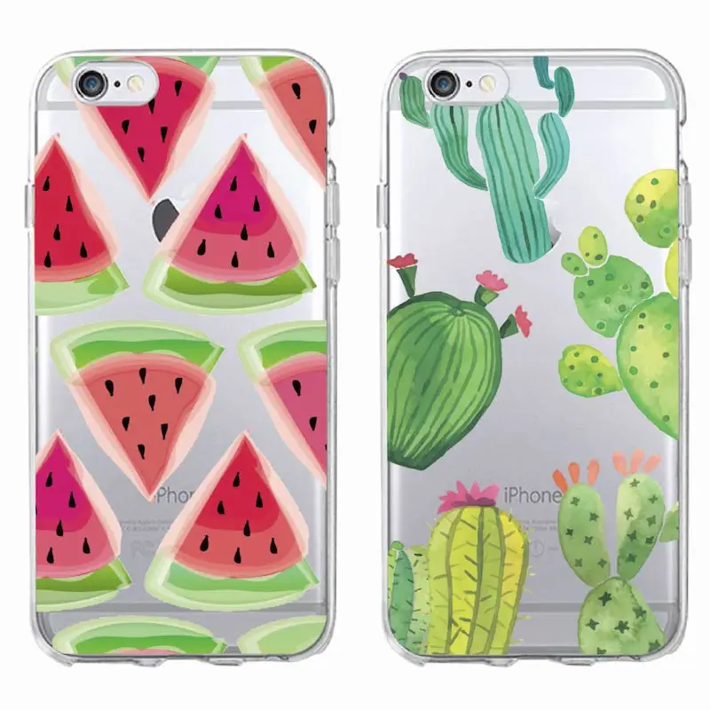 Cute Watercolor Watermelon Cactus Cactaceae Phone Case