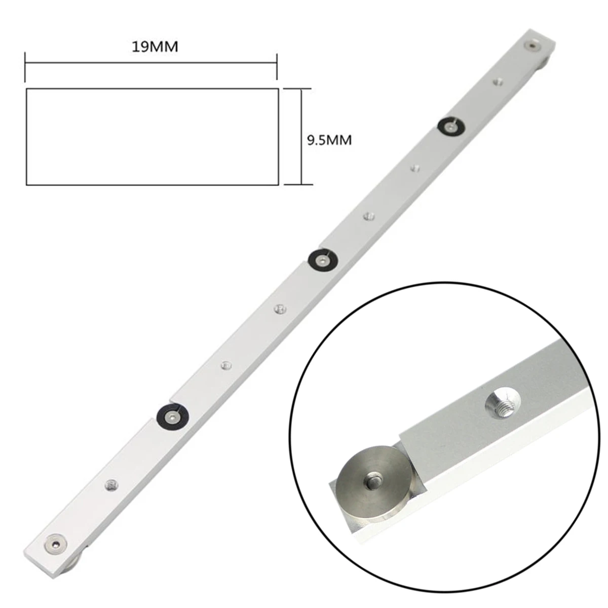 1pc New 18 Inch 450mm Aluminium Alloy Miter Bar Slider Table Saw Miter Gauge Rod