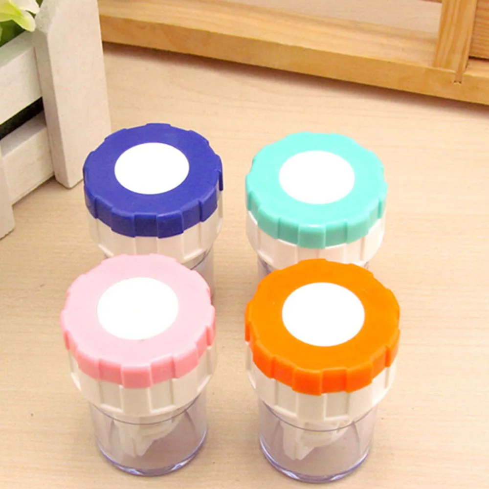 1PCS New Manually One Plastic Contact Lens Cleaner Washer Cleaning Lenses Case Tool