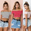Off shoulder Sexy Striped Top 3