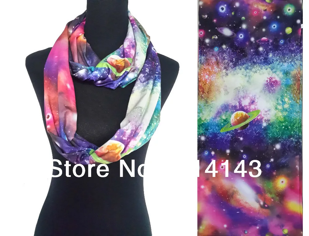 galaxy print scarf