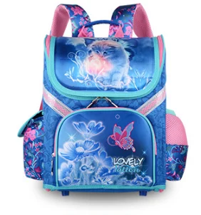 

2019 New Bag For School Children School Backpack Boys Girls Orthopedic 3D Animal Cat Kids School Bags Boy Cartoon Knapsack