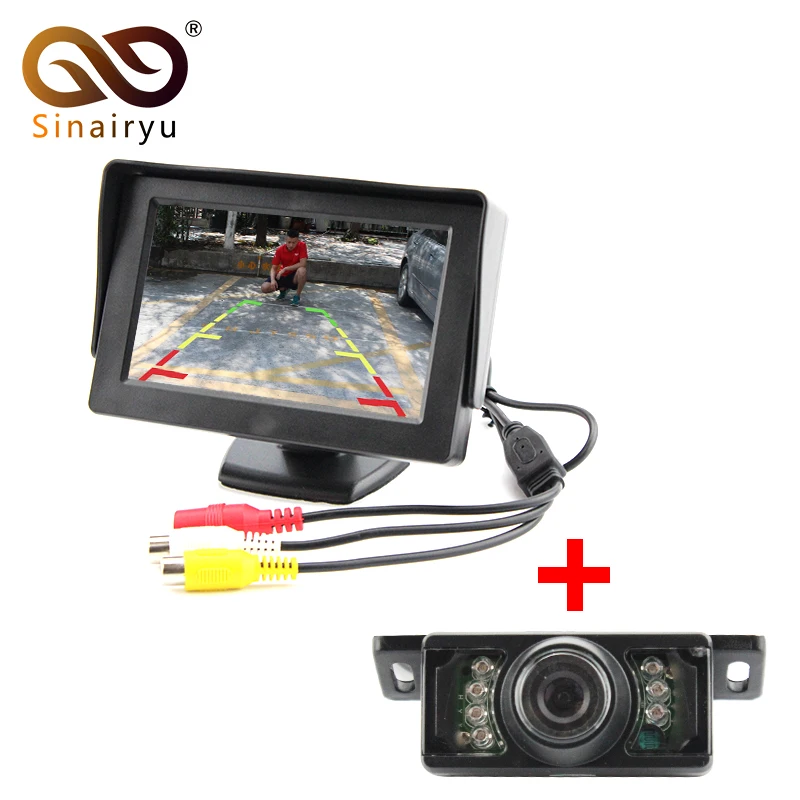 

Car Parking Kit With 4.3" TFT LCD Display Car Monitor Rear View Mirror Monitor + 7 IR Night Vision RearView Reverse Car Camera