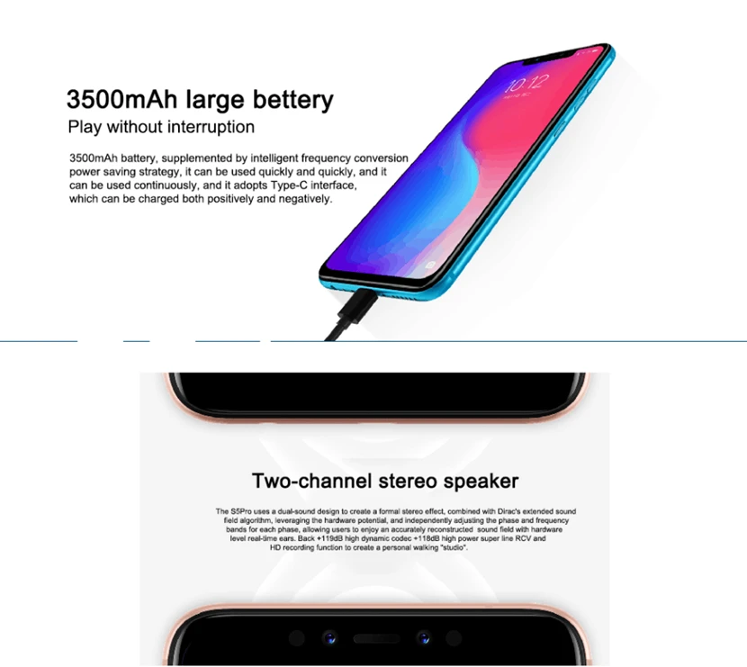 Clearance Global Rom Lenovo S5 Pro L58041 6GB 128GB Octa-core AI Dual Camera Snapdragon SDM636 ZUI5.0 4G FDD LTE 6.2"FHD+ 2246x1080 6