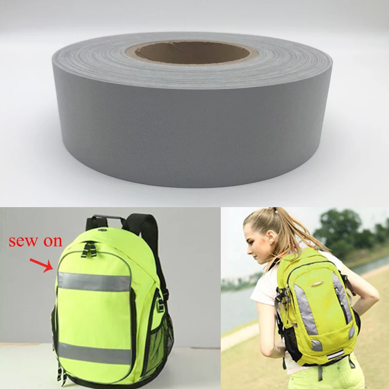 5cm width High Silver Reflective Fabric Sew on Clothing
