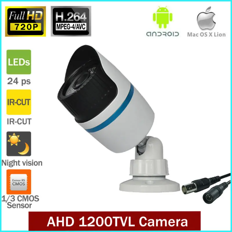 

Full HD AHD 720 p Cctv outdoor Waterproof Indoor/Outdoor Camera HD 1MP AHD Analog Camera Night Vision IR 25 Mt Cctv 1200TVL Ca